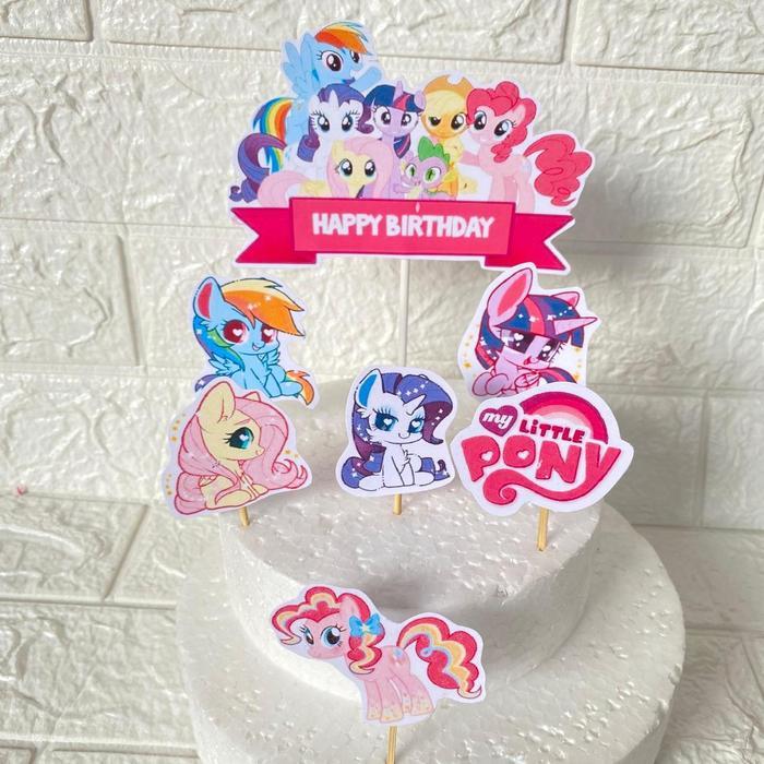 Topper Ulang Tahun Little Pony / Topper Cake Little Pony