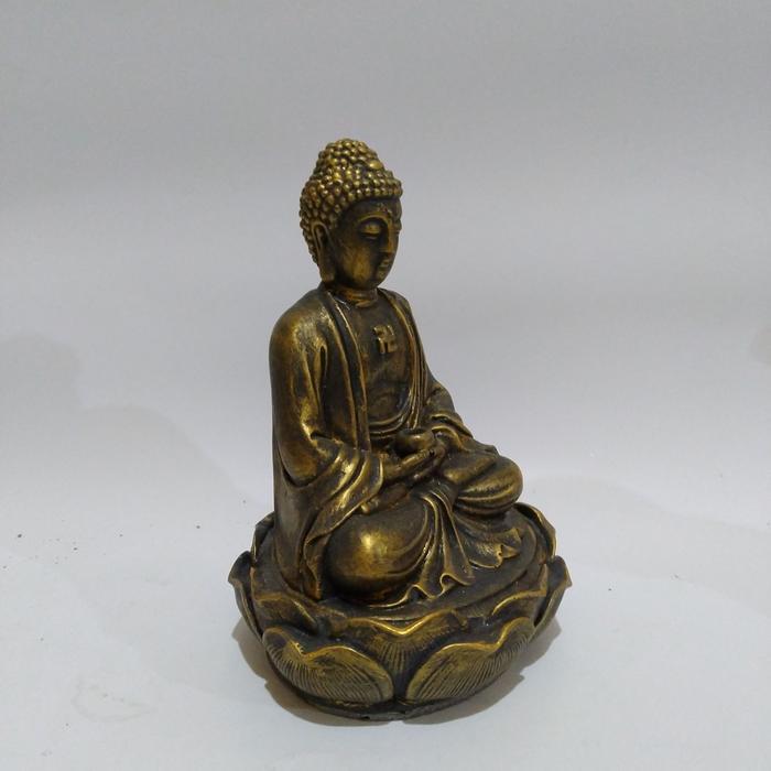 Olaimarket- Patung Budha Miniatur Patung Budha Antik Gold Warna Patung Budha