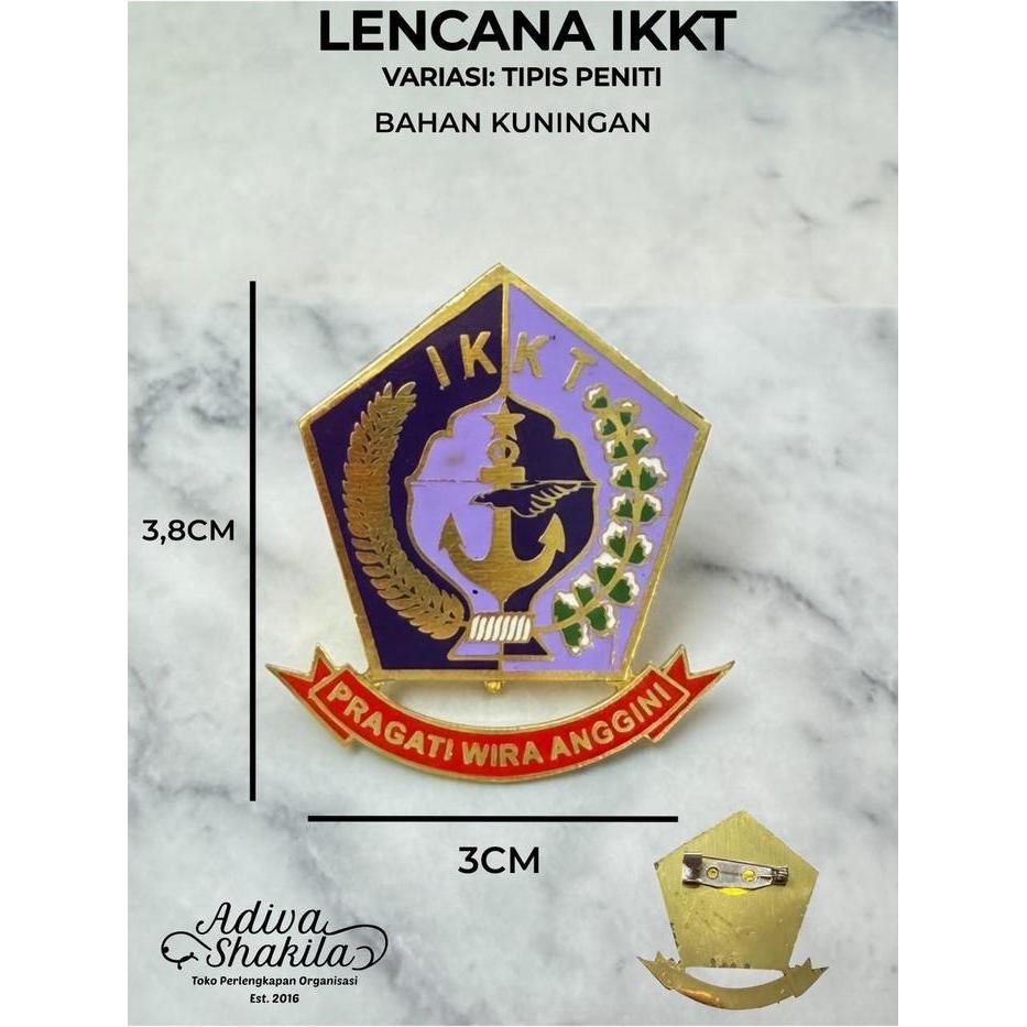 ADIVA-- LENCANA IBU IKKT TIMBUL LOGAM / TIPIS KUNINGAN