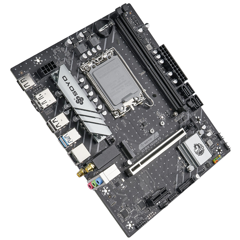 SOYO Motherboard Set H610M LGA1700 with Intel CPU i3 12100F DDR4 (8G*2) 16GB 3200MHz Desktop