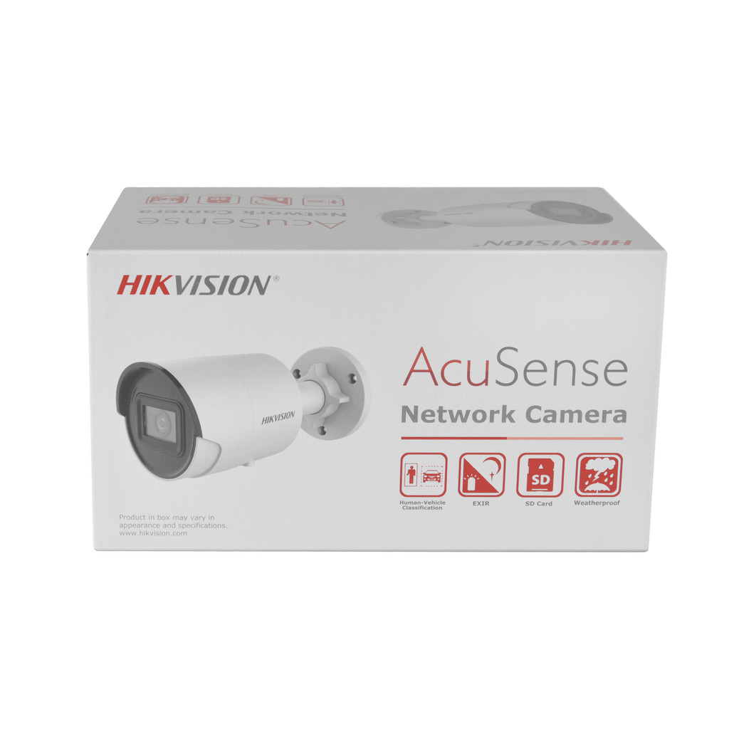 Hikvision IP Camera 8MP DS-2CD2083G2-I 4K Acusense IR POE Bullet Human Vehicle Classification SD