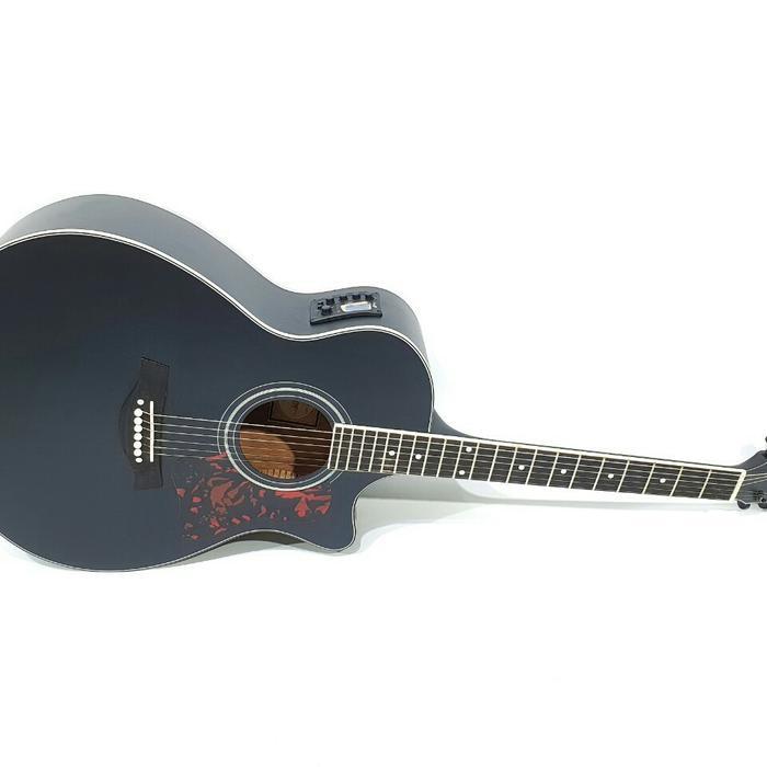 TERBARU Gitar Akustik Elektrik Merk Taylor Warna Hitam Natural Equalizer Tuner BISA GOSEND!