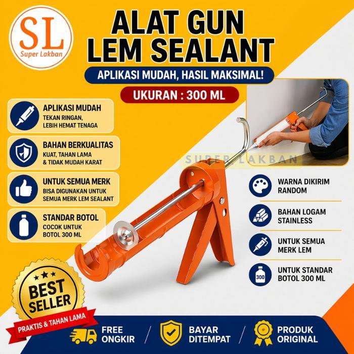 NEW Alat Tembak Silikon Sealant Tabung Caulking Gun Simple Praktis & Kuat