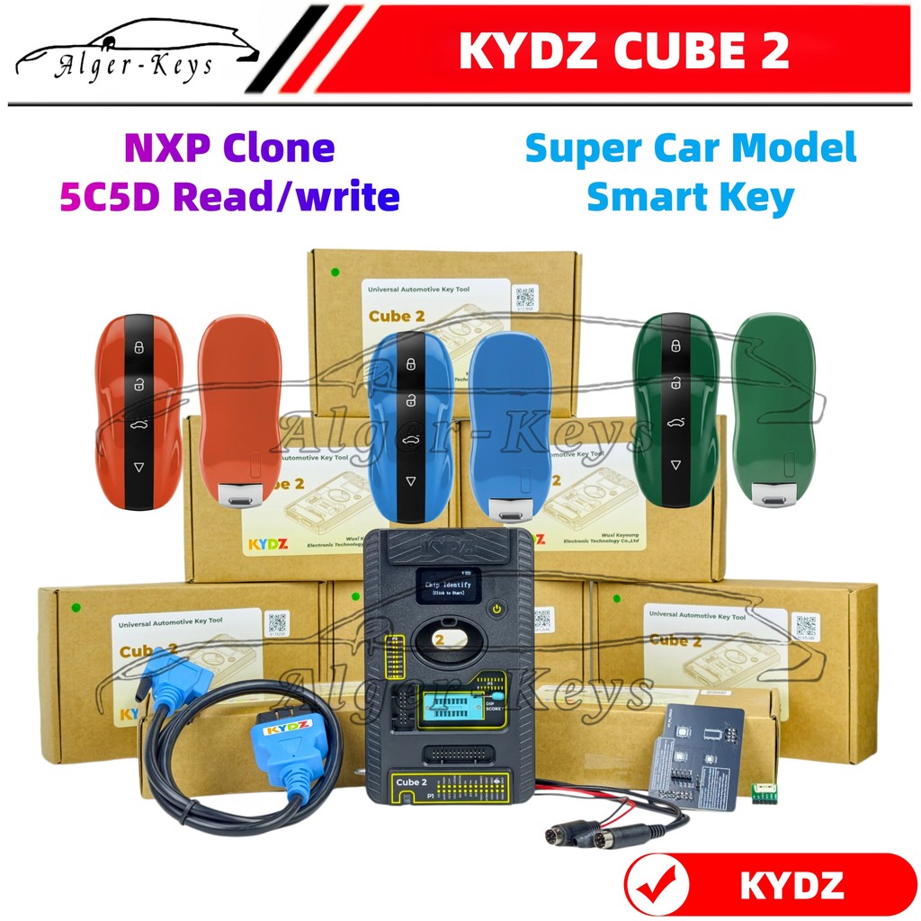 Algernon-keys KYDZ CUBE 2 with KYDZ Smart Key Super Car Style KYDZ New Key Programmer NXP Chip Copy