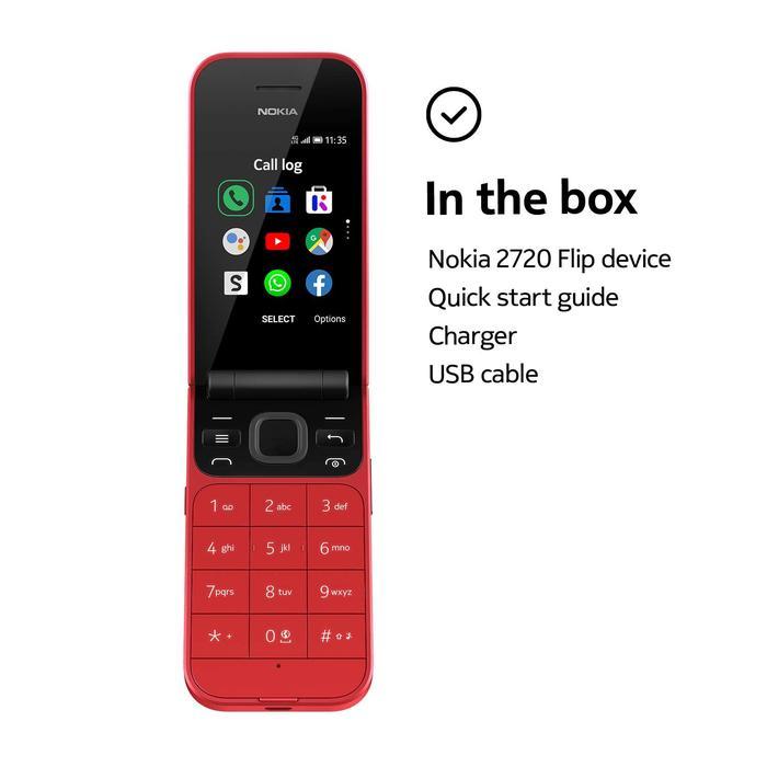 Diskon Nokia 2720 Flip Dual Sim, 4Gb Original