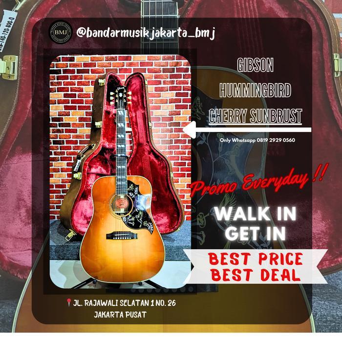 GIBSON HUMMINGBIRD ORIGINAL, HERITAGE CHERRY SUNBRUST W/CASE BMJ
