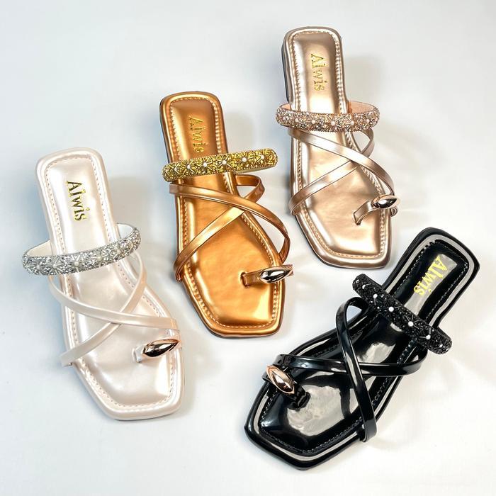 Sandal Wanita Kekinian Alwisshoes Store - Adele Sandal Wanita Jepit Kekinian Karet Non Slip Sendal