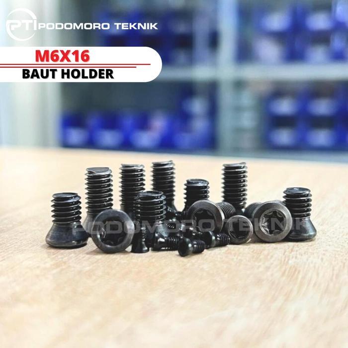 SALE Baut Holder M6x10 M6x12 M6x14 M6x16 M6x18 M6X20 Screw Bintang Baut Insert Holder Milling