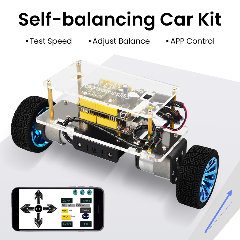 Keyestudio DIY Programmable Balance Robot Car Kit For Arduino UNO Robot Self-balancing Car DIY