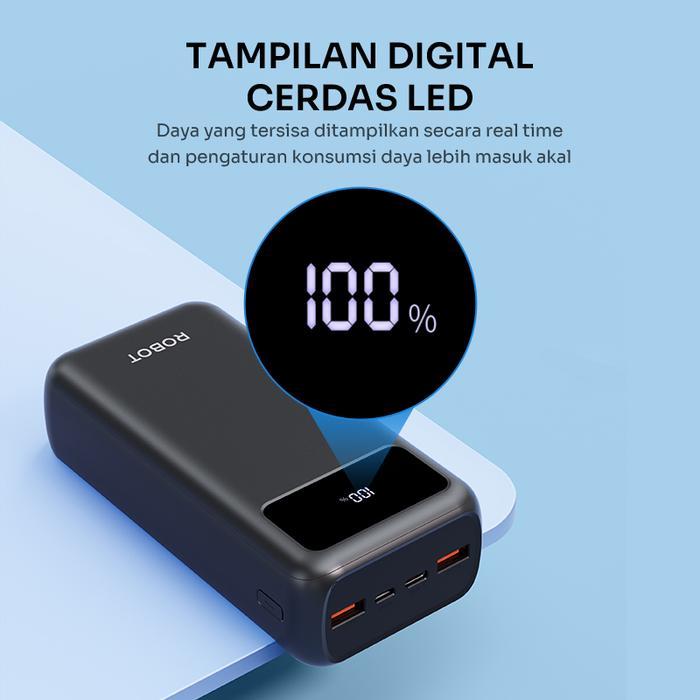 PowerBank ROBOT 30000mah RT32 Quick Charging Powerbank Charger Handphone- Garansi 1 Tahun [Bisa COD]
