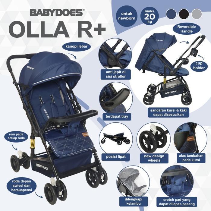 Terlaris Stroller Reversible Babydoes Olla R+ / Kereta Dorong Bayi Kursi Roda 2 Arah