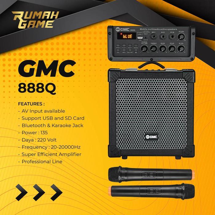 GMC Speaker Ampli Portable Multimedia 888Q ukuran 6.5 inch + 2Mic