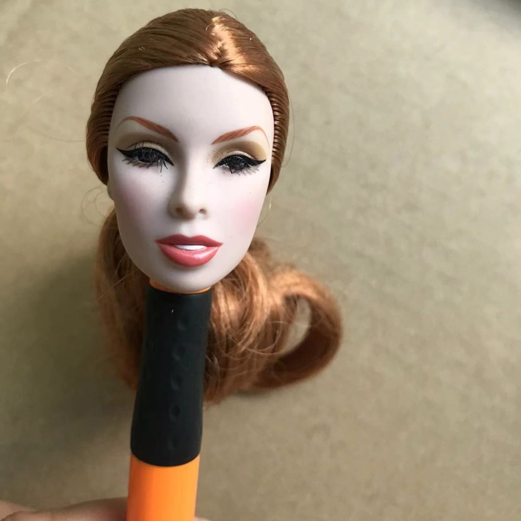 FR Rare Face Doll Heads White Brown Beige Skin Doll Figures Collection Doll Accessories Heads