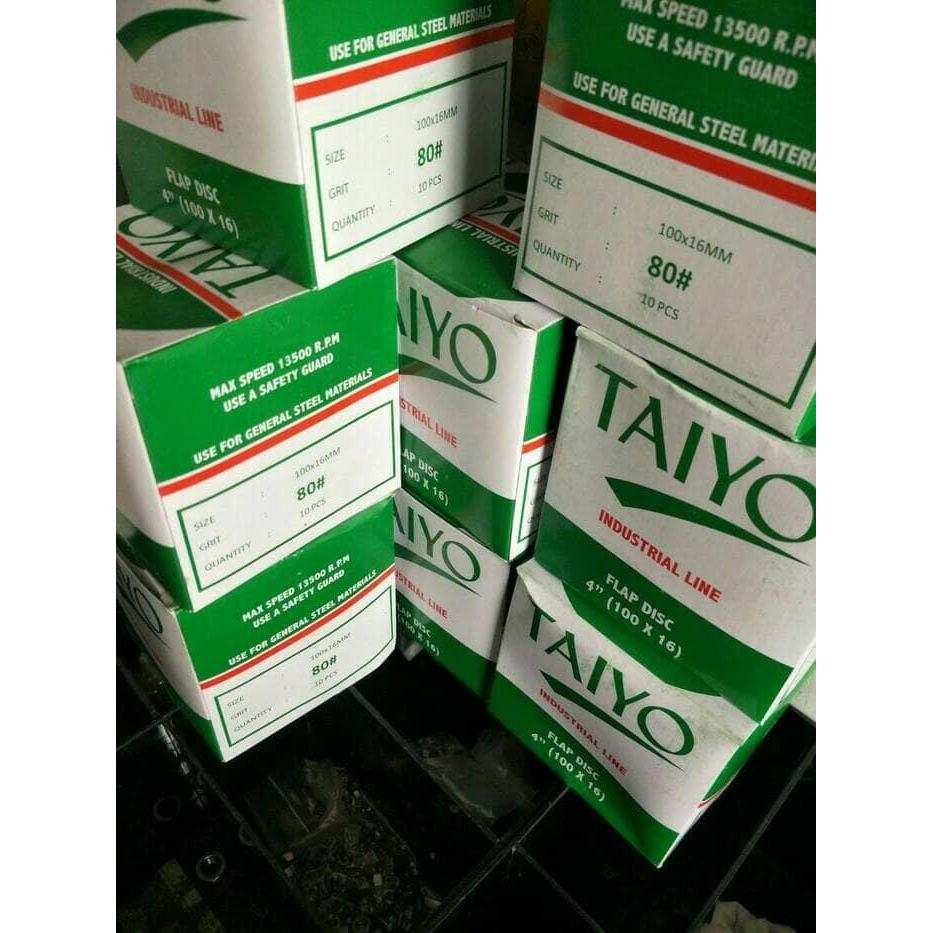 Gerinda Amplas Susun 4" Taiyo Flapdisc / Mata Gerinda Amplas Taiyo
