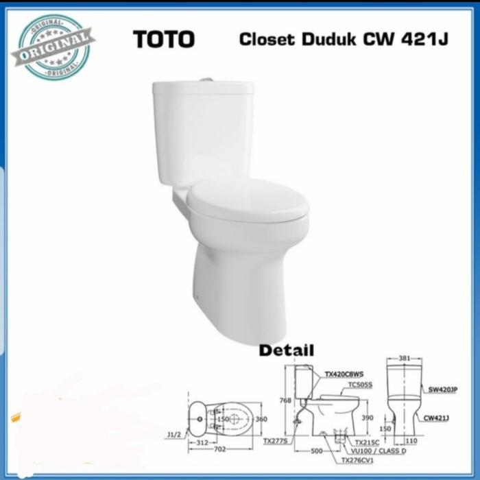Kloset TOTO CW 421/SW 420 JP Tutup Soft closing TC 505 SW/CLOSET CW421