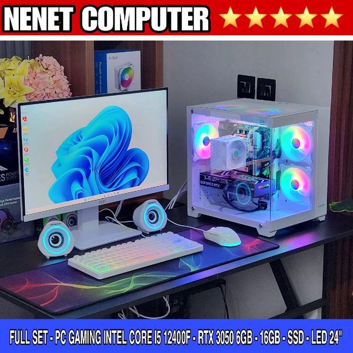FULL SET - PC Gaming i5 12400F | RTX 3050 6GB | 16GB | LED 24" - PC AJA