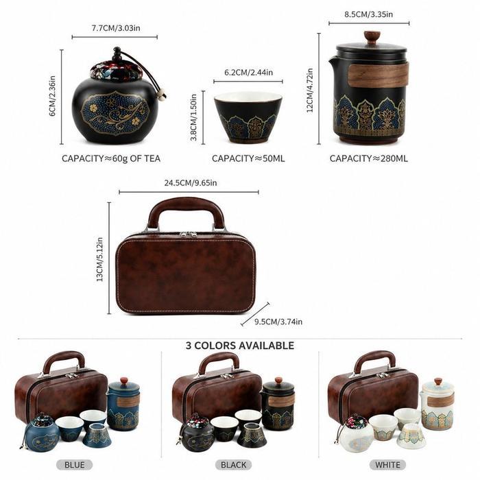 BITCBae 1 set teko dan gelas cantik Chinese tea pot set - Unik Teaset Cangkir Teapot Teh Cantik