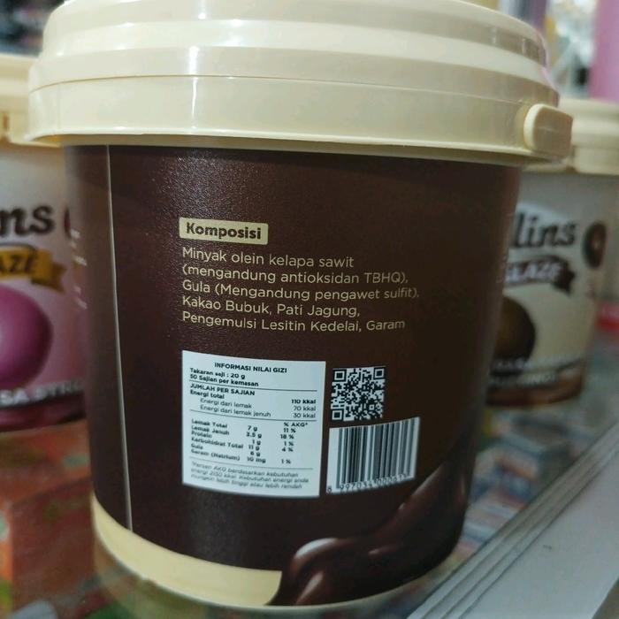 i5z3 Collins Dip Glaze Chocolate 1Kg/Collins Glaze Coklat 1Kg/Glaze Collins 1Kg Coklat