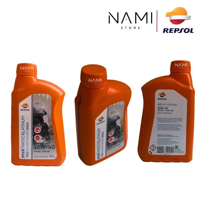 *REPSOL MXR MATIC PLATINUM 10W40 (0.8L)* Oli Mesin Motor Matic / Skuter Original