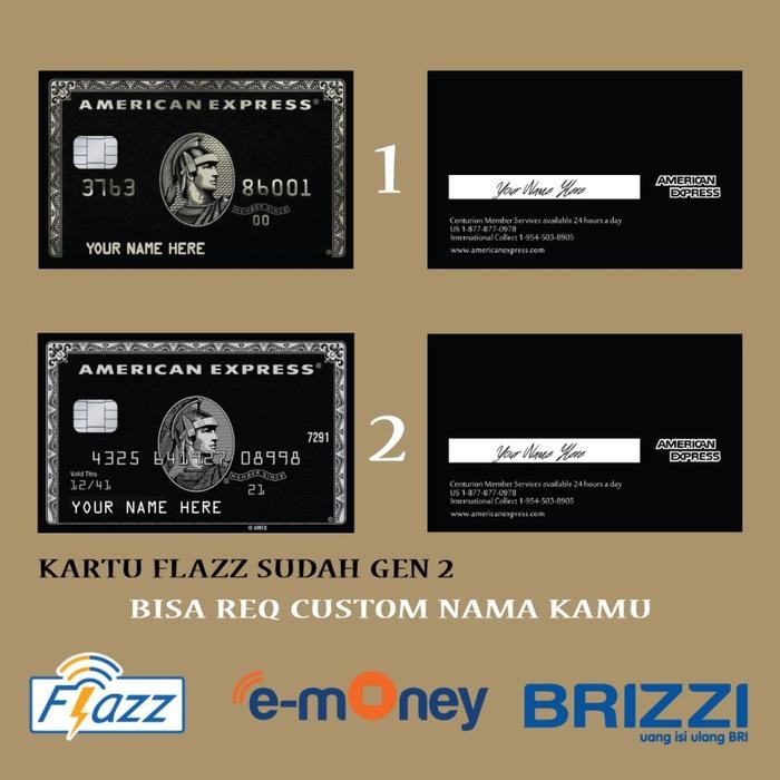 STOK TERBATAS  KARTU FLAZZ BCA GEN 2 CUSTOM AMEX CARD SALDO 0 TERJANGKAU