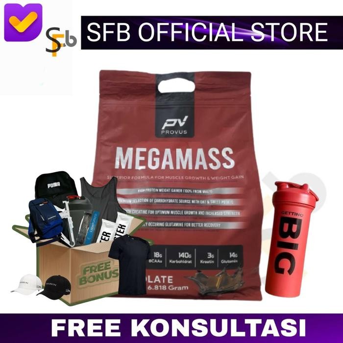 PROVUS MEGAMASS MEGA MASS 10 LBS GAINER BPOM