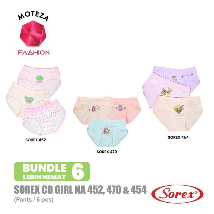 ISI 6 PCS SOREX ANAK NA 452 ; 470 ; 454 - Sorex CD Anak Perempuan Kids Girl - Segitiga Super Soft