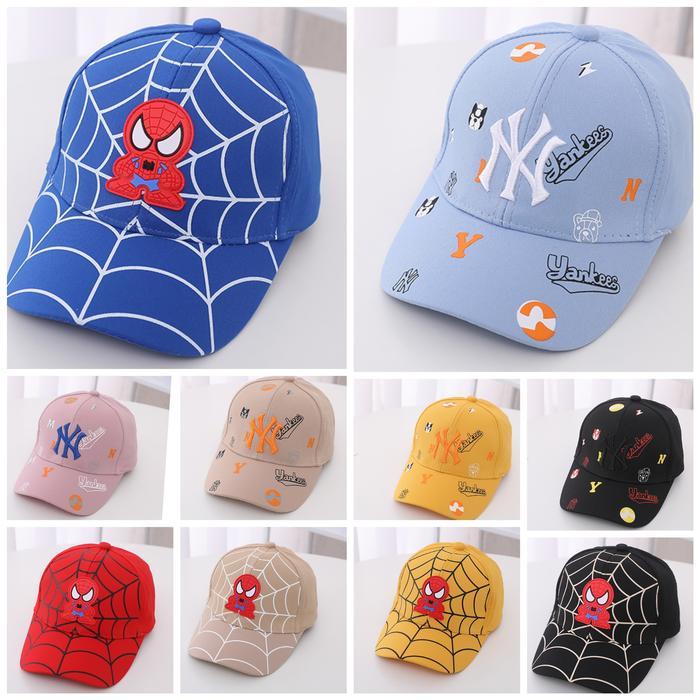 Topi Anak Laki Karakter Spiderman Import