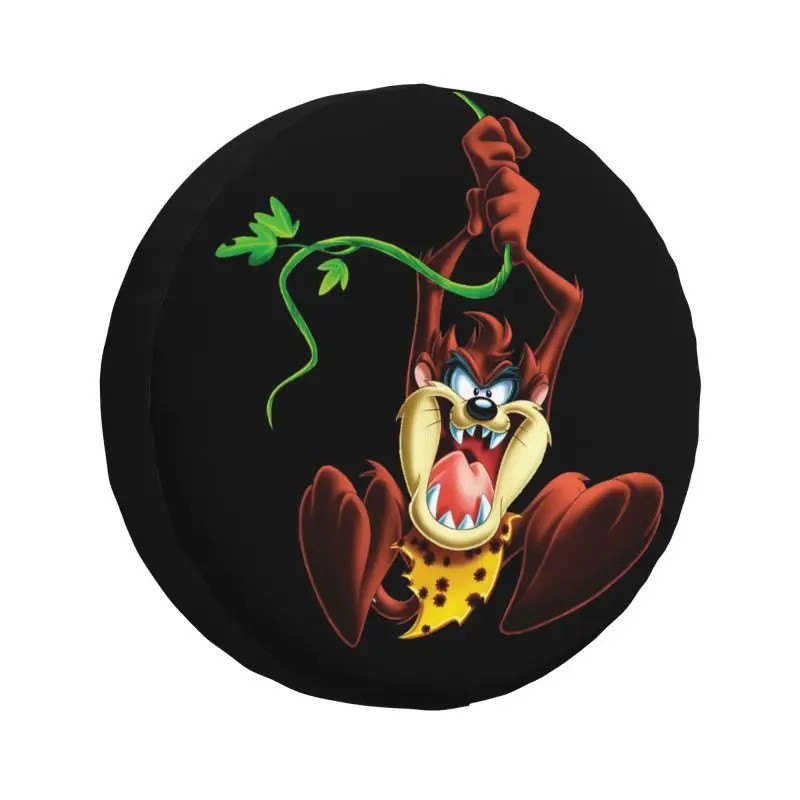 Taz Cartoon Wild And Crazy Spare Wheel Tire Cover for Toyota Tasmanian Devil RV SUV Trailer Vehicle
