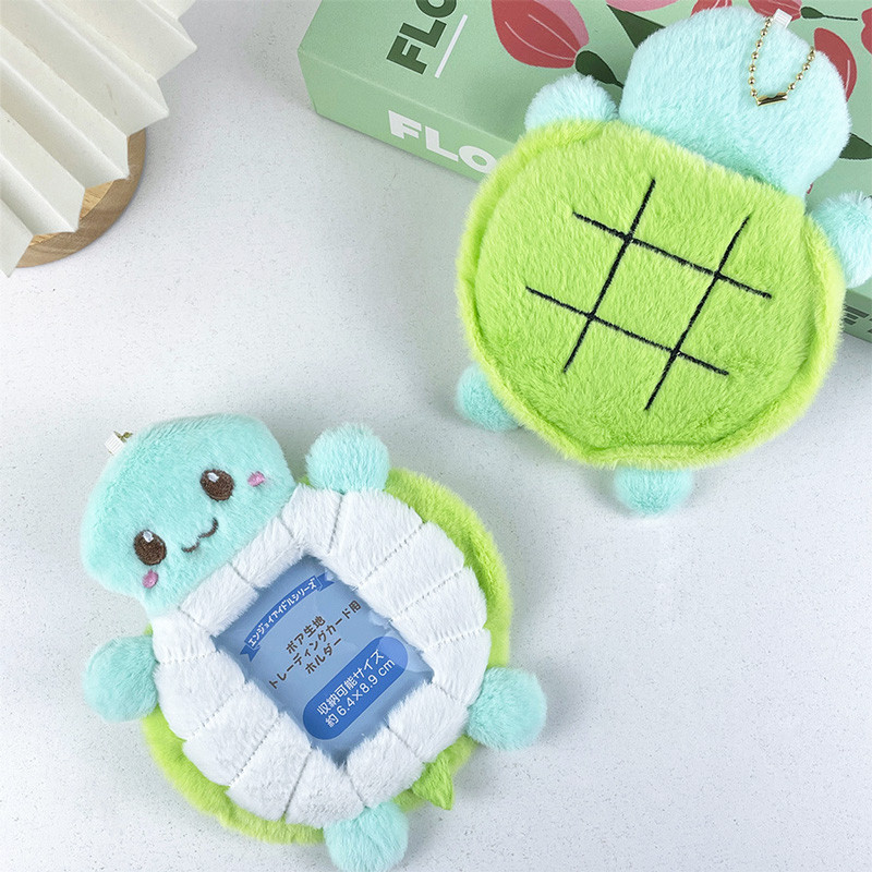 Cute Turtle Plush Card Sleeve Photo Storage Star Small Card Decoration Creative ID Holders
