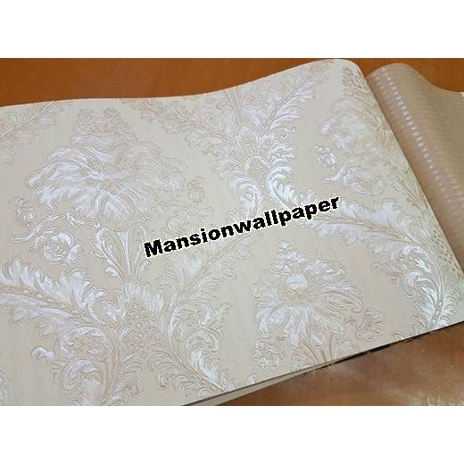 Wallpaper Dinding Motif Klasik Putih