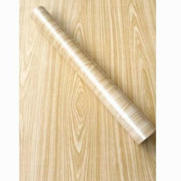 wallpaper sticker dinding motif kayu serat muda