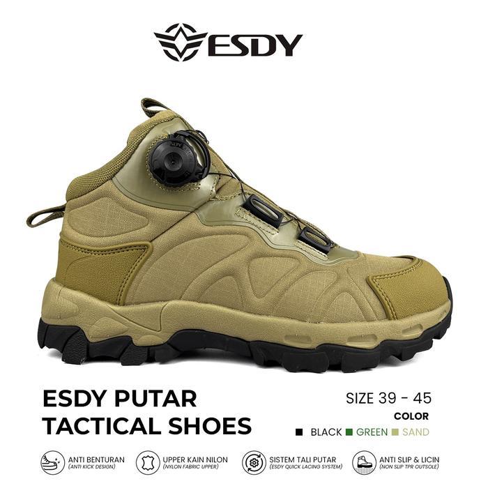 Sepatu Tactical Esdy Putar Hitam Hijau Gurun Boots Boots Merah Shoes Black Sneaker