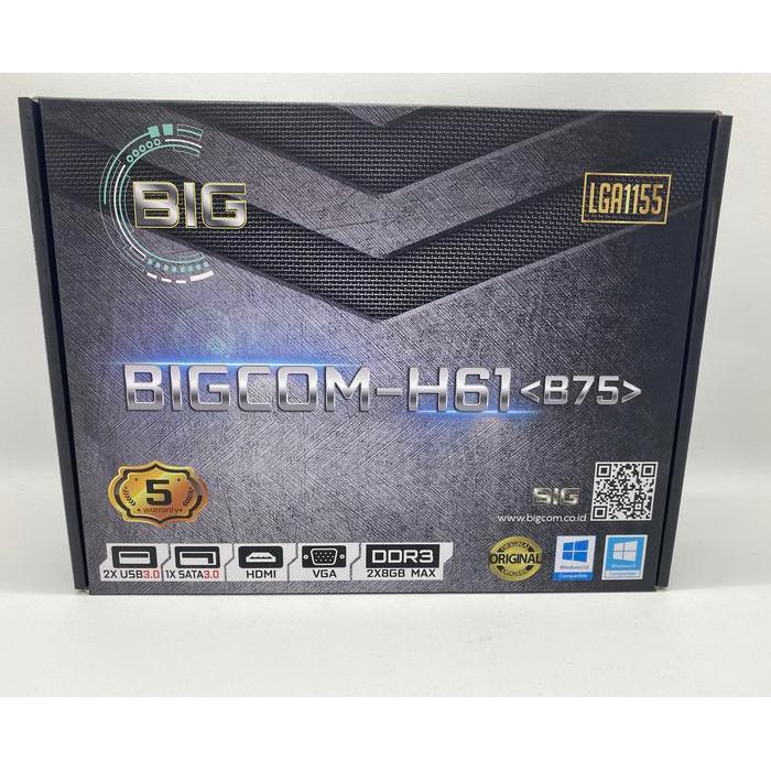 MOTHERBOARD BIGCOM H61 LGA 1155 USB 3.0 BERKUALITAS