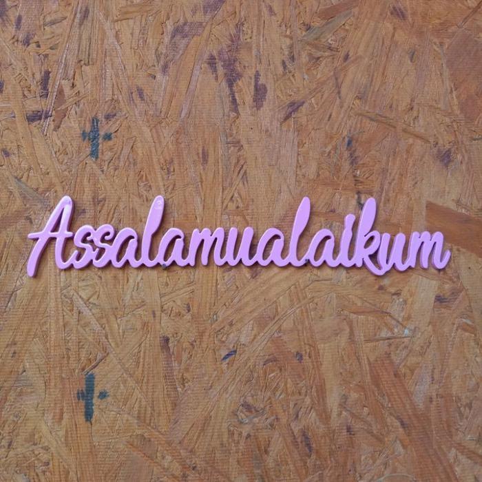 hiasan dinding tulisan assalamualaikum Kayu Siap Kirim