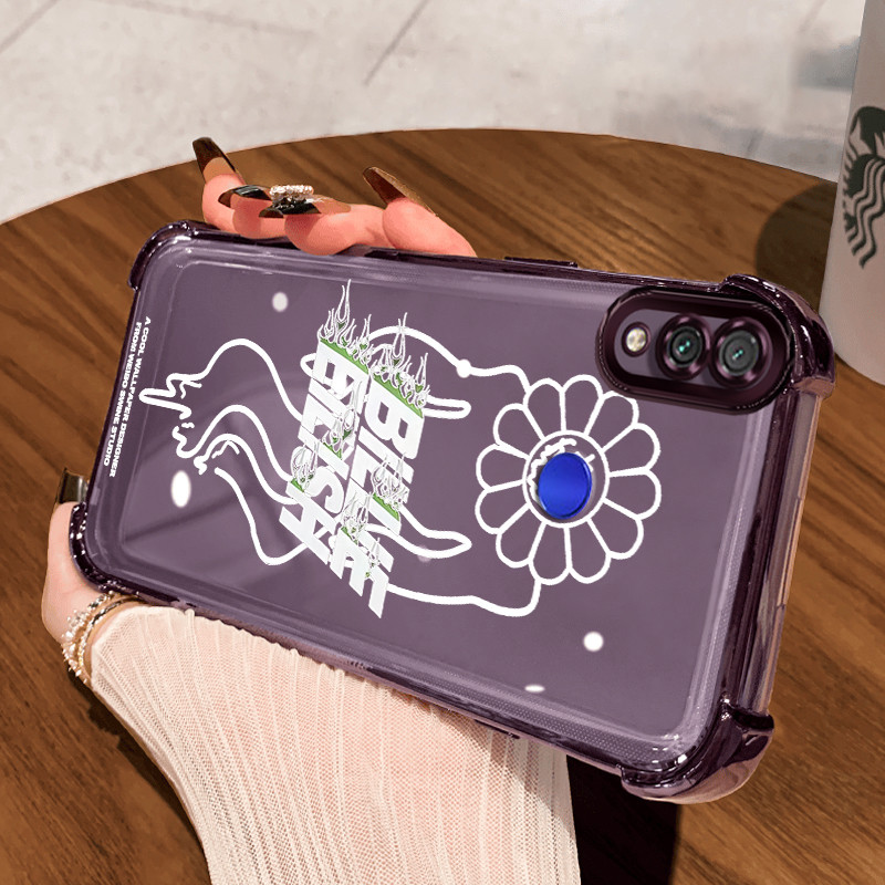 Casing Hp untuk Xiaomi Redmi Note 7 Note 7s Note 7 Pro Case Casing pola Bunga dan rantai Cesing HP K