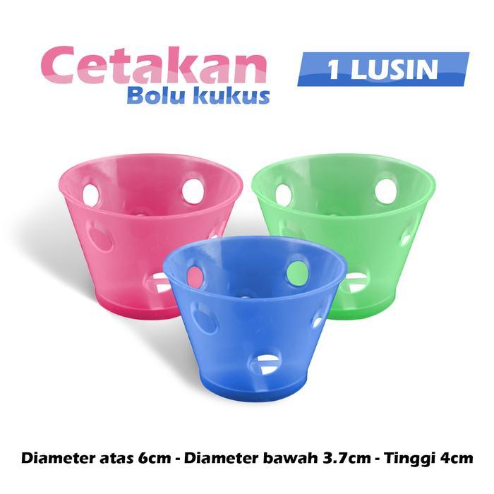 Cetakan Bolu Kukus Isi 12 Pcs / Cetakan Bolu Kukus Plastik / Cup Tatakan Loyang Press Bolu Kukus Isi