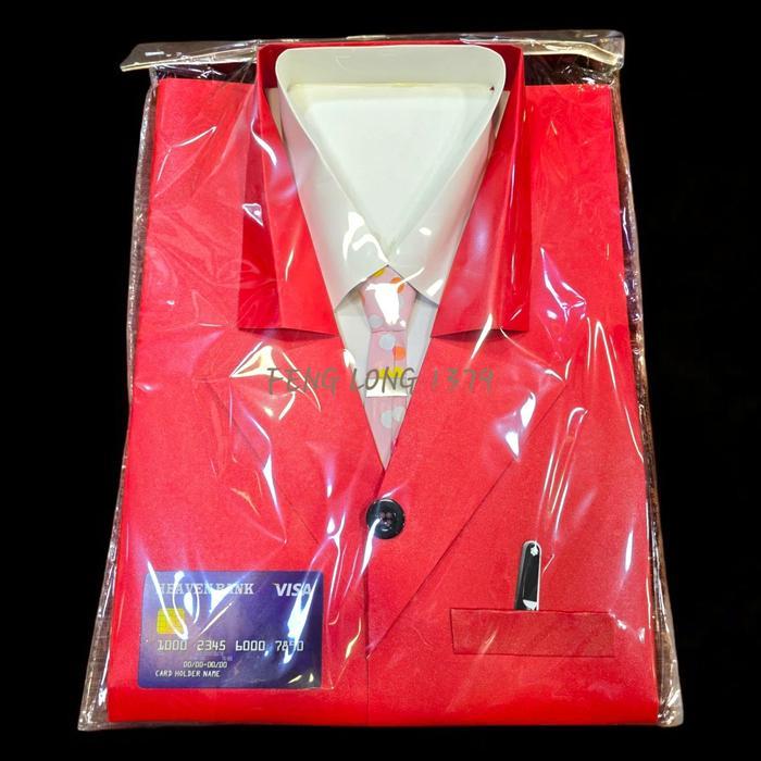 nfe3- Set Baju Kemeja Jas Dan Celana Kertas Pria Untuk Sembahyang Leluhur