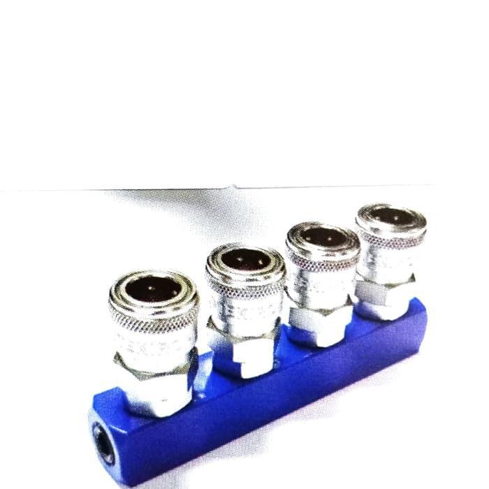 Tekiro Nepel Selang Angin Cabang Empat - 4 Way Air Quick Coupler