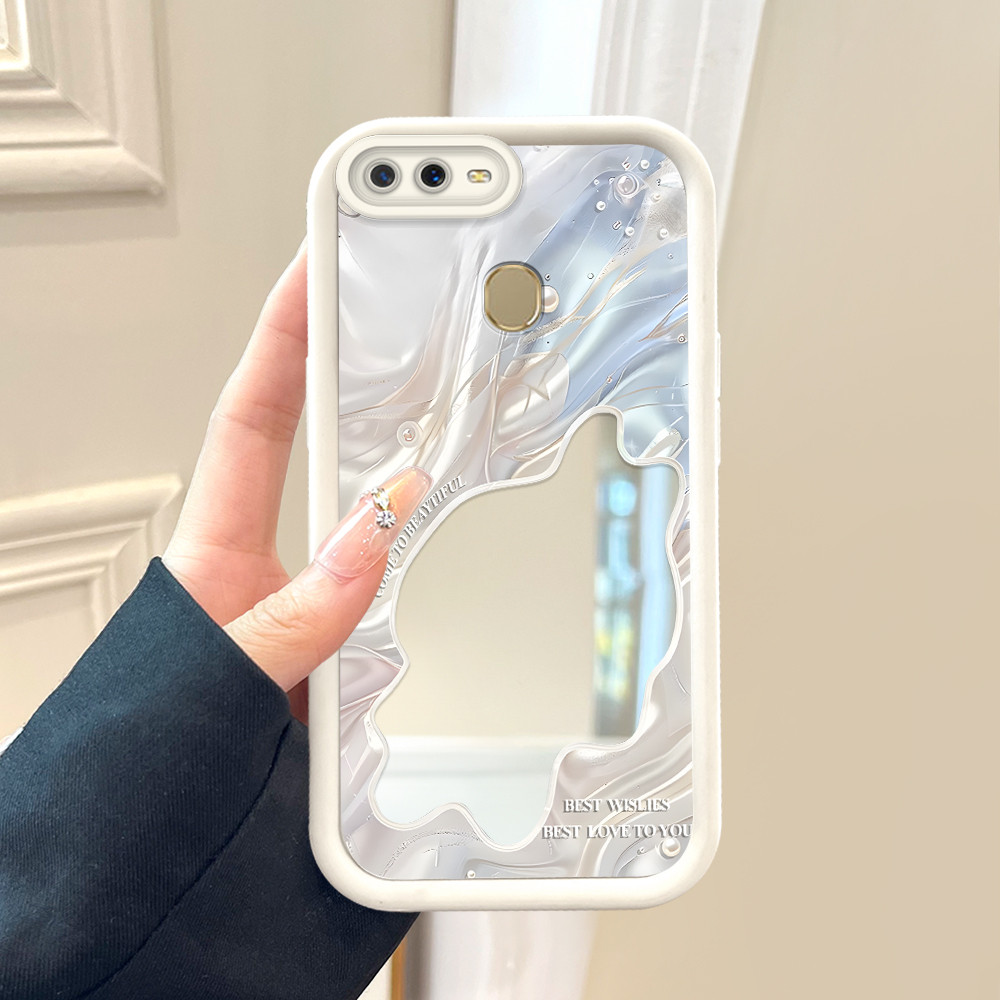 Casing Hp Untuk OPPO A12 A5S A7 A12S Phone Case Cesing Soft Cover Blue 1174 Mode Mirror Kesing JZ Ca