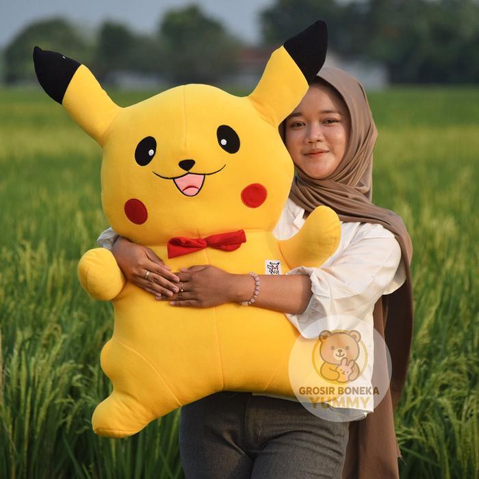 ur4w- Boneka Pokemon Jumbo 90 Cm , Boneka Pikachu Pokemon Lucu Jumbo