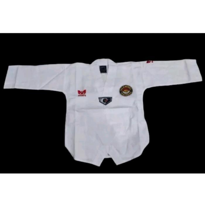 50ps- Baju Seragam Taekwondo/Dobok Moks Pemula Mok'S Kerah Putih/Merah Hitam
