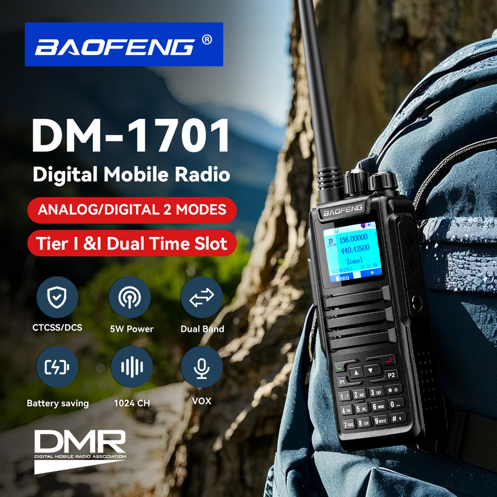 Baofeng Dmr Dm-1701 Digital Dm 1701 Walkie Talkie Dm1701 Dual E Analog Two Way Radio Open Gd77 Dual