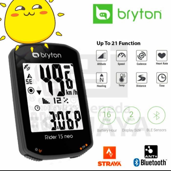 Bryton Rider 15 Neo C-Comp Gps Cadence Bike Computer Speedometer Bryton Rider 15 Neo Bundle Garansi