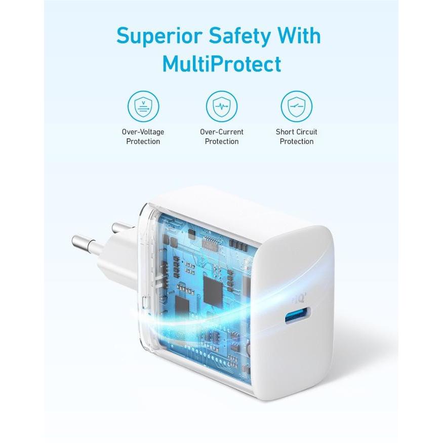 Diskon Adaptor Anker Wall Charger Type C 20W Pd Iphone Android Powerport Iii Adapter Original