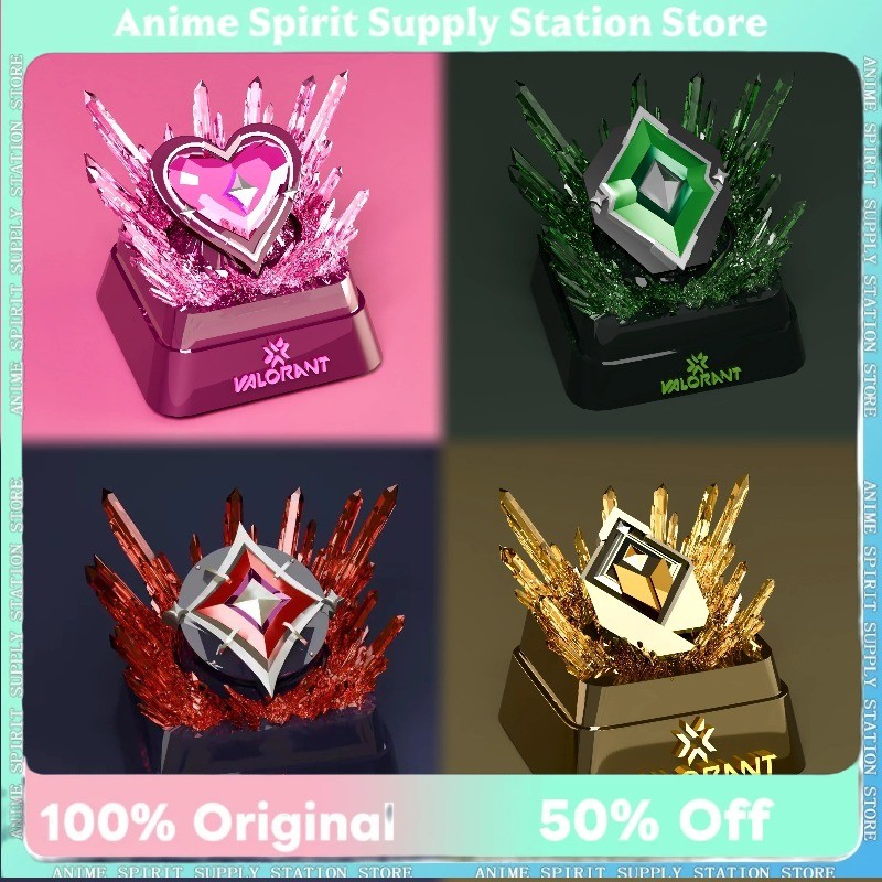 Valorant Rank Artisan Keycaps Handmade Resin 3D Custom Keycap Pure Love Themed Magnetic Switch