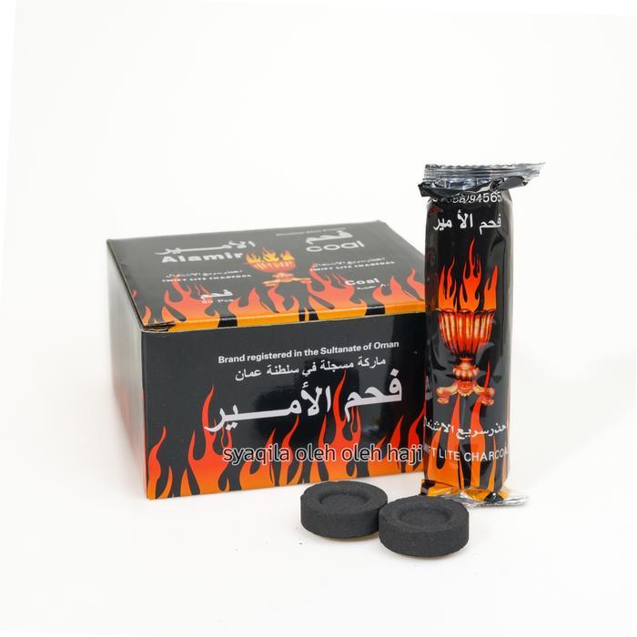 TERLARIS Arang Magic AL AMIR Charcoal 1 Box Isi 8Bungkus Areng Buhur Dupa Bara Bukhur 1Pack