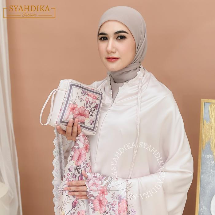 Syahdika - (FREE SEJADAH) MUKENA SILK BALQIS SERIES SYAHDIKA - Beige A