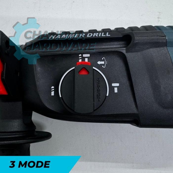 Bor bobok rotary hammer drill 26mm bor beton dinding bonchi bos bor pahat 3 fungsi free mata bor