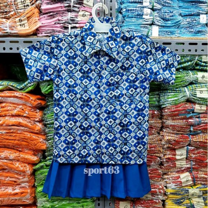 Seragam batik anak Tk/Paud/ Stelan batik anak tk/Paud/Seragam batik anak Tk lengan pendek/Seragam