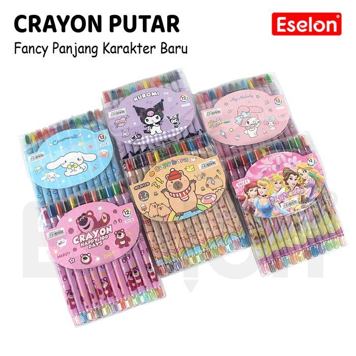 NEW Crayon putar PANJANG / Rolling Crayon / crayon putar
